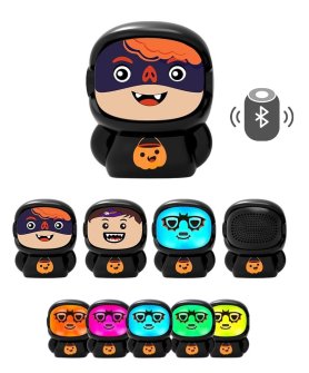Mini kelliem b'wiċċ li qed jinbidel bluetooth portabbli bla fili 3W - Halloween