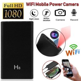 Kamera bank daya mata-mata FULL HD dengan 5000 mAh + Wifi / P2P + penglihatan malam dengan 2x LED IR