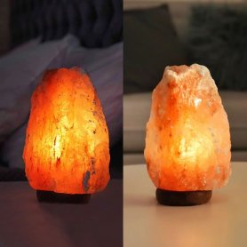 Saltlampa - Himalaya kristall elektrisk saltstensglödlampa (handgjord)