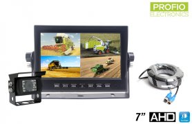 Parkovacia kamera set AHD LCD HD monitor do auta 7" + 1x HD kamera s 18 IR LED