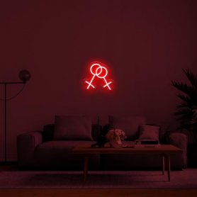 3D light neon LED sign - Woman & Woman motif 50 cm