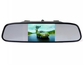 Espelho retrovisor com tela de 4,3 "para câmera de ré