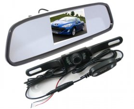 Specchio retrovisore con fotocamera display + di backup WiFi 4,3 "