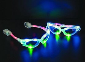LED saulesbrilles - daudzkrāsains