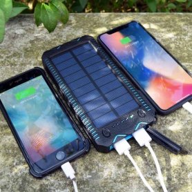 Solar charger for mobile/photo - portable chargers 20000mAh + lighter