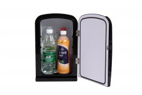 ミニ冷蔵庫（飲み物用の小型クーラー）-4つの大型+2つの小型缶用の6L
