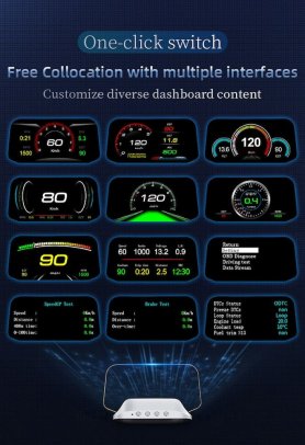 Heads up display - Car OBD hud displays on board computer holographic - OBD2 GPS