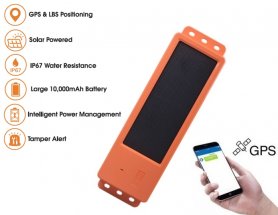 GPS локатор със соларен панел + Li-ion 10000 mAh + IPX7 защита + мониторинг