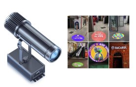 Proyector de pared LOGO - Luces LED Gobo 15W Proyección de logotipo personalizado hasta 5M