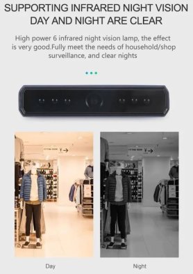 Kamera mata-mata Powerbank Wifi / P2P dengan baterai 4K + 10000 mAh + penglihatan malam dengan 6x LED IR