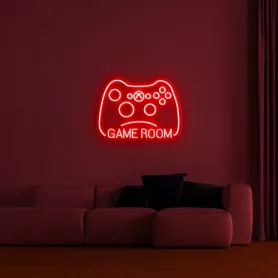 Святлодыёдны лагатып NEON LED - матыў GAMER 75 см