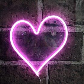 Neon sign - led light up logo Heart