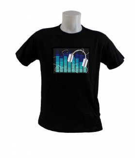 Blinkendes T-Shirt - Blauer Entzerrer