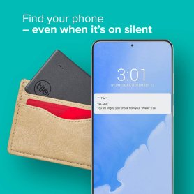 Localisateur Bluetooth Tile Slim - localisateur étanche avec autonomie de batterie jusqu'à 3 ans + portée jusqu'à 60 m