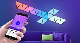 Светодиодные треугольные настенные светильники - Smart set 9шт (Android / iOS)