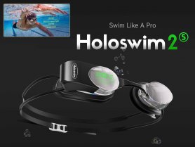 Lunettes de natation intelligentes avec intelligence artificielle AI + affichage - Holoswim2