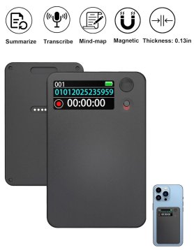 Transkriptimi i tekstit të regjistruesit të zërit - Regjistruesi i zërit AI ultra i hollë + mbështetja e përkthyesve mbi 100+ gjuhë + 64 GB memorie