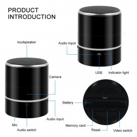 FULL HD camera met Wifi P2P in speaker met bluetooth - mogelijkheid om de camera op afstand te draaien