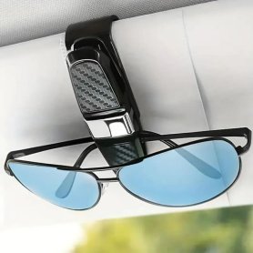 Soporte para gafas de sol para coche (clip doble para visera) - Giratorio con rotación de 180°
