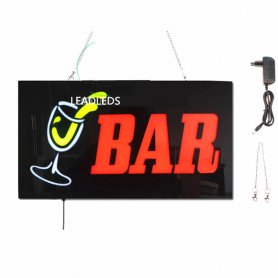 LED-ul de lumină publicitate bord semn BAR - 43 cm x 23 cm