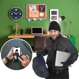 שעון קיר מצלמת ריגול אנלוגית עם WiFi / P2P (אנדרואיד או iOS) - רזולוציית FULL HD