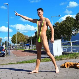 Borat mankini - swimwear (swimsuit) maalamat na costume suit para sa bathing o bikini outfit