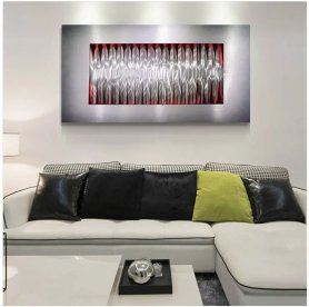 Pinturas de parede de sala de estar - Metal (alumínio) - LED retroiluminado RGB 20 cores - VISION 50x100cm