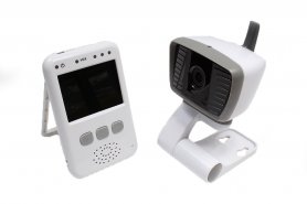 Monitor de bebê com câmera e LCD + LED IR e comunicação bidirecional