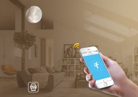PIR motion sensor - Mini WiFi para sa motion detection 7m + mobile notification sa pamamagitan ng APP