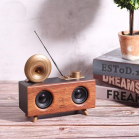 Radju portabbli retro bla fili bil-Bluetooth + FM/AM radju/AUX/diska USB/Micro SD