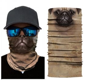 Balaclava muka bernafas dengan cetakan 3D haiwan - MOPS