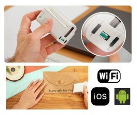 Handheld draagbare printer - EVEBOT Mini-pen Wifi - logo + tekst op verschillende oppervlakken afdrukken