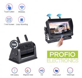 WiFi reversing car set with magnet and battery 6700mAh AHD HD camera with 8 IR + 7" HD monitor