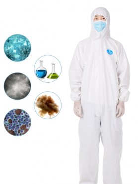 Roupa de proteção - macacão descartável de corpo inteiro