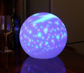 LED luminous moon sky projection - possibility to change RGBW colors + IP44 (22cm diameter)