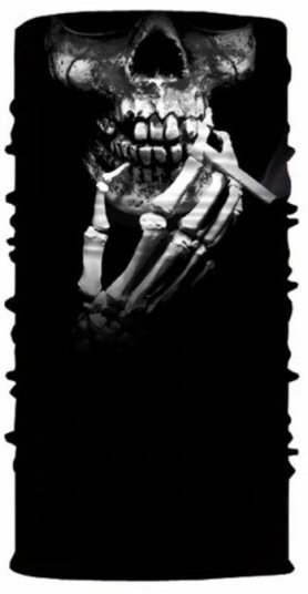 Selendang pelindung (bandana) - SKULL dengan rokok