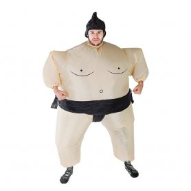 Sumo kostümü - güreşçi kostümü - cadılar bayramı için şişme güreş kıyafetleri + fan