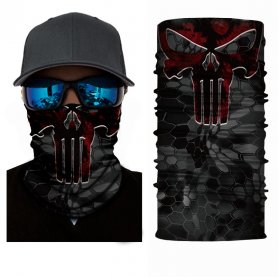 Šátek na obličej či hlavu multifunkční - Punisher barevná