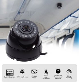 DOME kamera FULL HD + 160° halszem szög + 16 IR LED éjszakai látás + WDR + audio