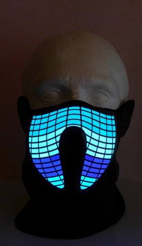 Rave face mask Equalizer - dźwięk wrażliwy