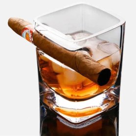 Ποτήρι ουίσκι - μοναδικό ποτήρι bourbon με θήκη πούρων 260ml