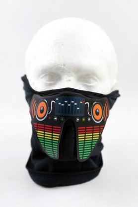 Masque LED Sensible au son de l'égaliseur - DJ Style