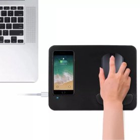 Smart podložka pod myš s integrovaným bezdrátovým nabíjením pro telefon - Bezdrátová nabíjecí podložka