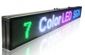 Écran panneau LED 7 couleurs programmables - 100 cm x 15 cm