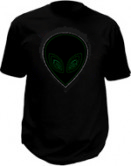 Светодиодная LED футболка Alien