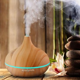 Diffuser aroma ultrasonik untuk minyak esensial dan lampu LED untuk aromaterapi 400 ml
