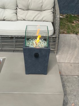 Tischkamin - Gaskamin für Propangasbombe - FURDO (44x25x25cm)