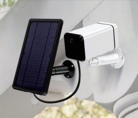 Wifi CCTV-Kamera 4G für den Außenbereich - Mini-Funk-Cloud-Kamera + Solarpanel mit IP65-Schutz