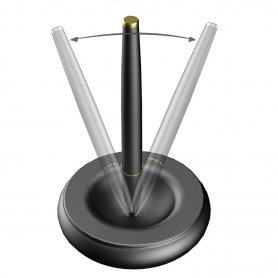 Penna galleggiante magnetica - Penna a sfera di lusso (in metallo) con supporto magnetico (supporto)