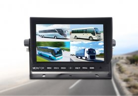 7-palčni LCD monitor z možnostjo priključitve do štirih obratnih kamer